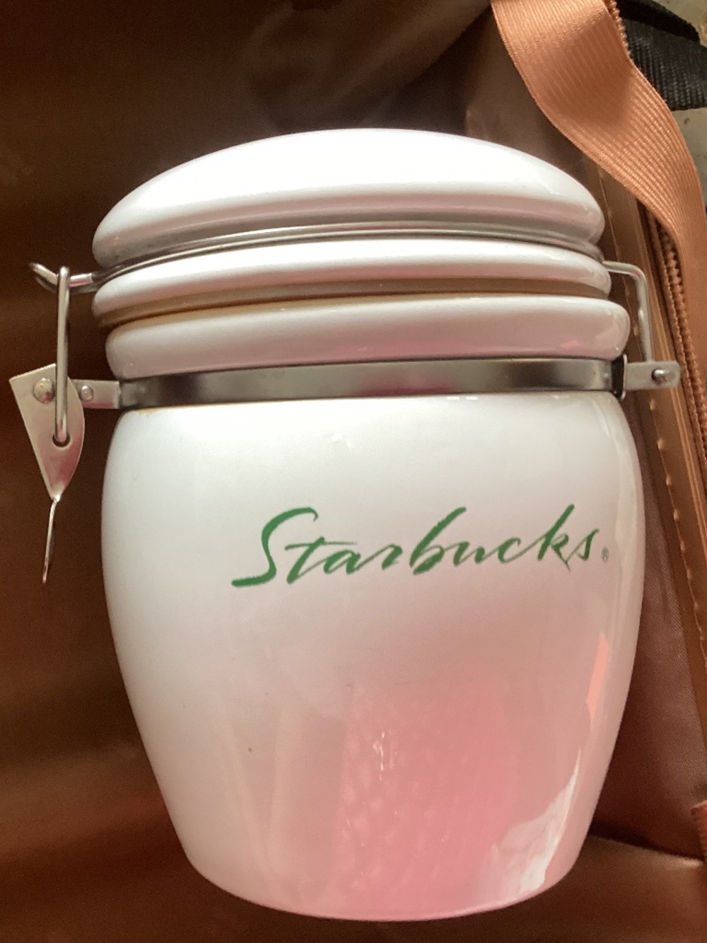 Vintage STARBUCKS Canister white